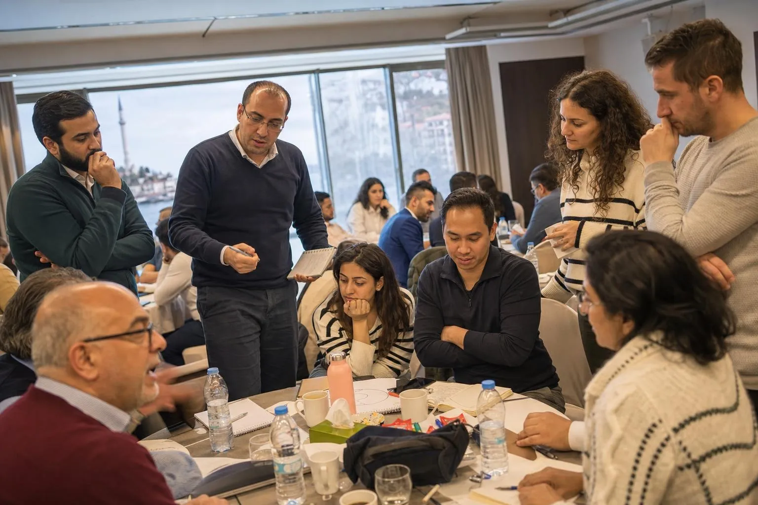 A team mid-programme on Istanbul Four Nights — Türkiye, Istanbul, both the historic peninsula and the Bosphorus.