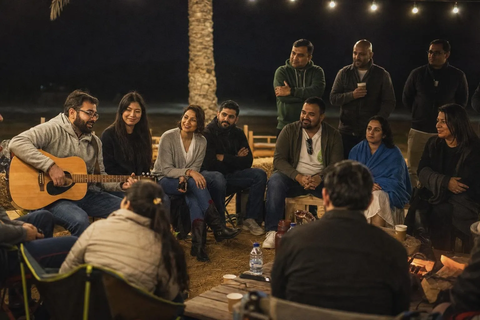 A team mid-programme on Overnight at the Farm — Ras Al Khaimah, Fujairah or Umm Al Quwain.