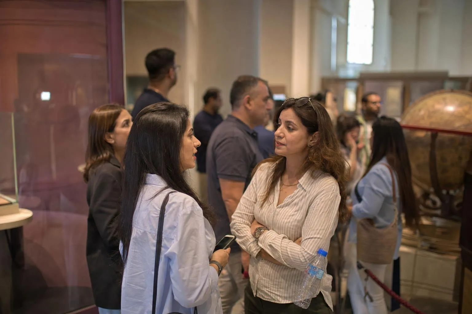 A team mid-programme on Sharjah Arts — Sharjah, Museum of Islamic Civilisation, Arts Square, Heart of Sharjah, Al Noor Island.